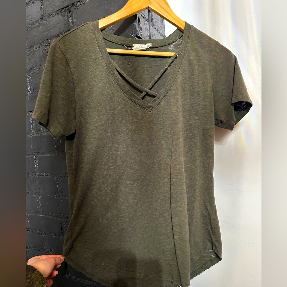 White Crow Army Green T-shirt